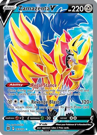 Zamazenta V (Full Art) 163/172 - SWSH09 Brilliant Stars Holofoil