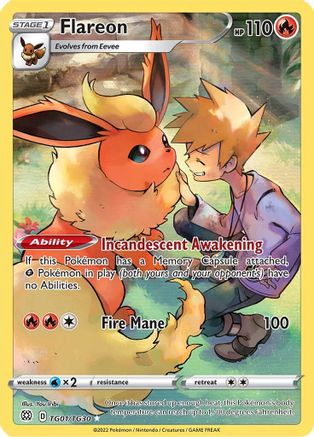 Flareon TG01/30 - Brilliant Stars Trainer Gallery Holofoil