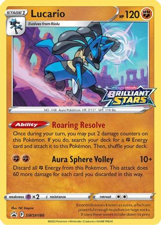 Lucario SWSH186/307 - SWSH Black Star Promos Holofoil