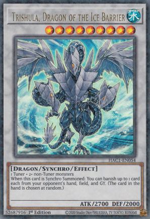 Trishula, Dragon of the Ice Barrier (Duel Terminal) (HAC1-EN054) - Hidden Arsenal: Chapter 1 1st Edition