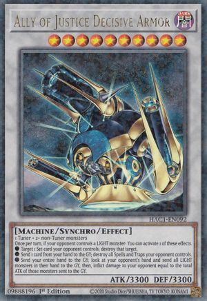 Ally of Justice Decisive Armor (Duel Terminal) - HAC1-EN092 - Hidden Arsenal: Chapter 1 1st Edition