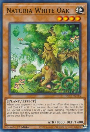 Naturia White Oak (HAC1-EN115) - Hidden Arsenal: Chapter 1 1st Edition