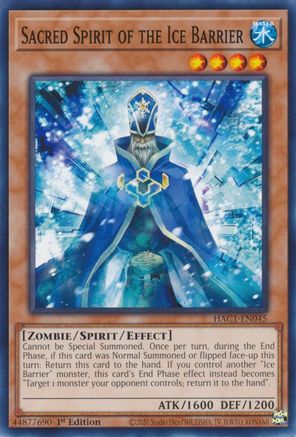 Sacred Spirit of the Ice Barrier (HAC1-EN045) - Hidden Arsenal: Chapter 1 1st Edition