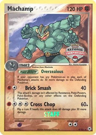 Machamp - 9/101 (National Championships) [Staff] 9 - League & Championship Cards