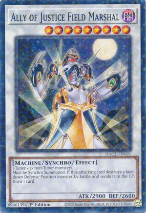 Ally of Justice Field Marshal (Duel Terminal) - HAC1-EN091 - Hidden Arsenal: Chapter 1 1st Edition