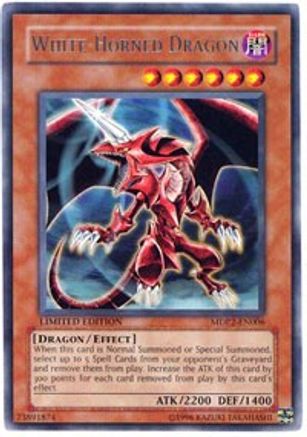 White-Horned Dragon (MDP2-EN006) - McDonald's Promo Series 2 Limited