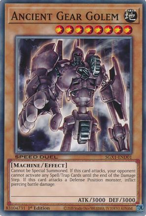 Ancient Gear Golem - SGX1-END01 - Speed Duel GX: Duel Academy Box 1st Edition