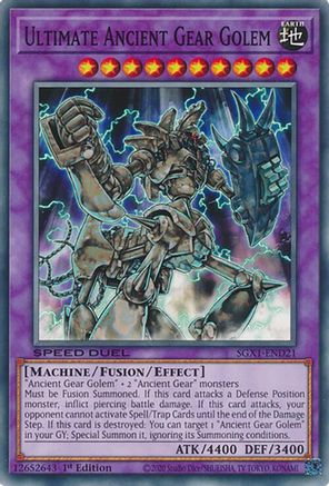 Ultimate Ancient Gear Golem (SGX1-END21) - Speed Duel GX: Duel Academy Box 1st Edition