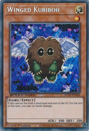 Winged Kuriboh (Secret Rare) (SGX1-ENA06) - Speed Duel GX: Duel Academy Box 1st Edition