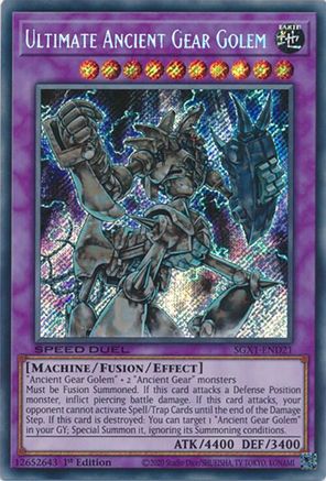 Ultimate Ancient Gear Golem (Secret Rare) (SGX1-END21) - Speed Duel GX: Duel Academy Box 1st Edition