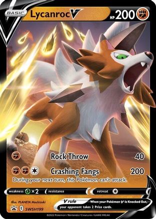 Lycanroc V SWSH199/307 - SWSH Black Star Promos Holofoil