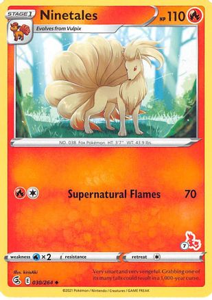 Ninetales - 030/264 (#7 Cinderace Stamped) 30 - Battle Academy 2022
