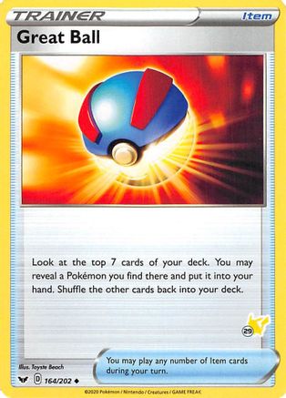 Great Ball - 164/202 (#29 Pikachu Stamped) 164 - Battle Academy 2022