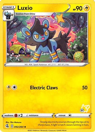 Luxio - 092/264 (#37 Pikachu Stamped) 92 - Battle Academy 2022