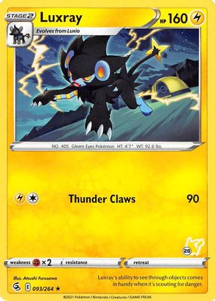 Luxray - 093/264 (#28 Pikachu Stamped) 93 - Battle Academy 2022