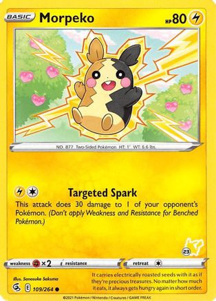 Morpeko - 109/264 (#23 Pikachu Stamped) 109 - Battle Academy 2022