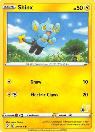 Shinx - 091/264 (#41 Pikachu Stamped) 91 - Battle Academy 2022