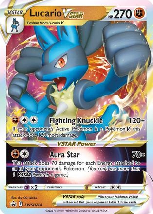 Lucario VSTAR SWSH214/307 - SWSH Black Star Promos Holofoil