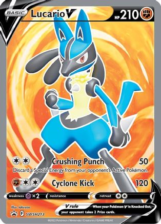 Lucario V SWSH213/307 - SWSH Black Star Promos Holofoil