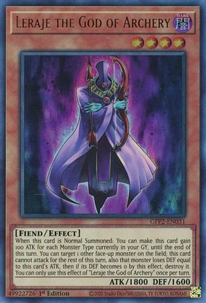 Leraje the God of Archery (GFP2-EN031) - Ghosts From the Past: The 2nd Haunting 1st Edition