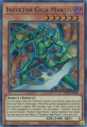 Inzektor Giga-Mantis (GFP2-EN063) - Ghosts From the Past: The 2nd Haunting 1st Edition