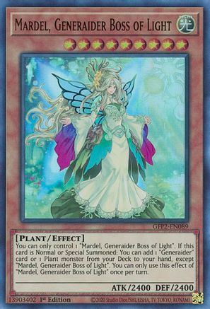 Mardel, Generaider Boss of Light (GFP2-EN089) - Ghosts From the Past: The 2nd Haunting 1st Edition
