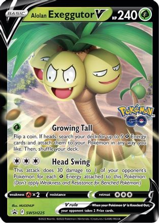 Alolan Exeggutor V - SWSH225/307 - SWSH Sword & Shield Promo Cards Holofoil