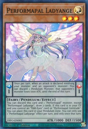 Performapal Ladyange (DIFO-EN002) - Dimension Force 1st Edition