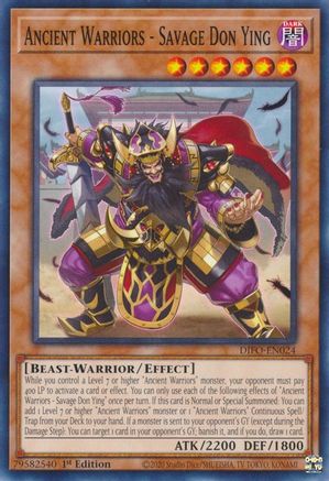 Ancient Warriors - Savage Don Ying - DIFO-EN024 - Dimension Force 1st Edition