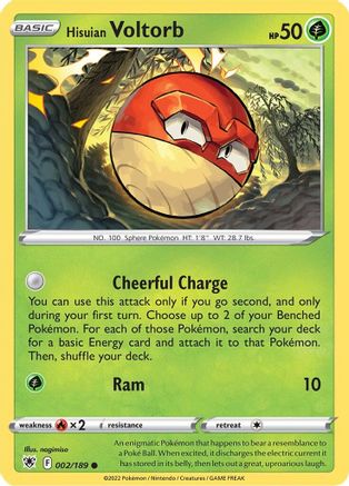 Hisuian Voltorb 2/189 - SWSH10 Astral Radiance Reverse Holofoil