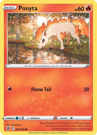 Ponyta 21/189 - SWSH10 Astral Radiance Reverse Holofoil