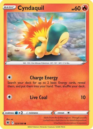 Cyndaquil 23/189 - SWSH10 Astral Radiance Reverse Holofoil