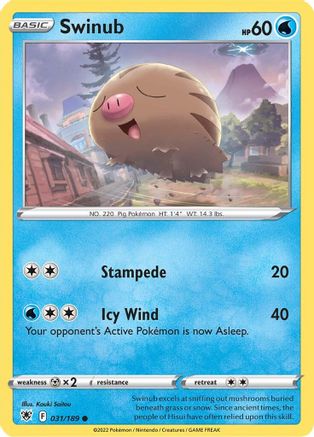 Swinub 31/189 - SWSH10 Astral Radiance Reverse Holofoil