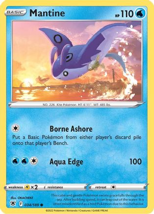 Mantine 34/189 - SWSH10 Astral Radiance Reverse Holofoil