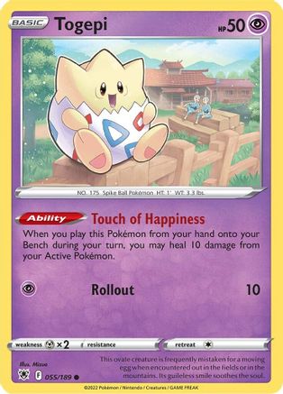 Togepi 55/189 - SWSH10 Astral Radiance Reverse Holofoil