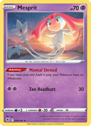 Mesprit 66/189 - SWSH10 Astral Radiance Holofoil