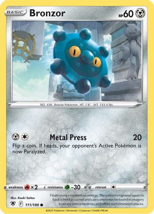 Bronzor 111/189 - SWSH10 Astral Radiance Reverse Holofoil