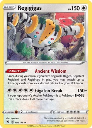 Regigigas 130/189 - SWSH10 Astral Radiance Reverse Holofoil