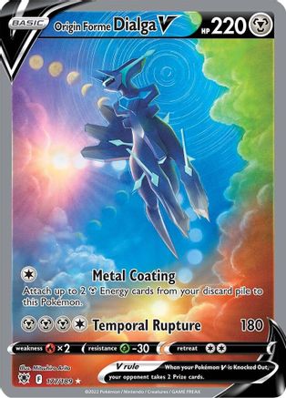 Origin Forme Dialga V (Alternate Full Art) 177/189 - Astral Radiance Holofoil