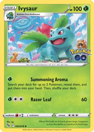 Ivysaur 2/78 - Pokmon GO Reverse Holofoil