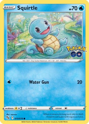 Squirtle 15/78 - Pokemon GO Reverse Holofoil