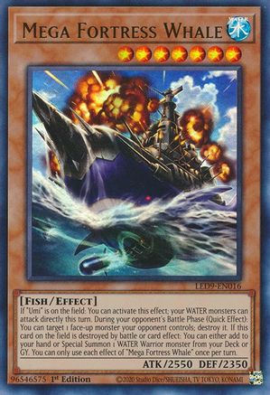 Mega Fortress Whale (LED9-EN016) - Legendary Duelists: Duels From the Deep 1st Edition