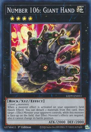 Number 106: Giant Hand (LED9-EN053) - Legendary Duelists: Duels From the Deep 1st Edition