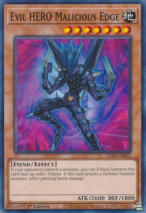 Evil HERO Malicious Edge (LDS3-EN022) - Legendary Duelists: Season 3 1st Edition