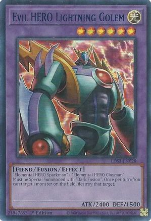 Evil HERO Lightning Golem (Blue) (LDS3-EN028) - Legendary Duelists: Season 3 1st Edition