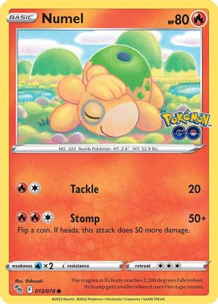 Numel 13/78 - Pokemon GO Reverse Holofoil