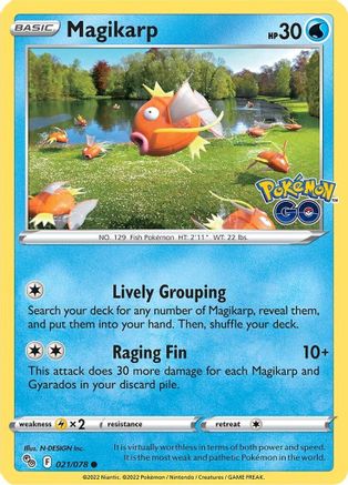 Magikarp 21/78 - Pokmon GO Reverse Holofoil