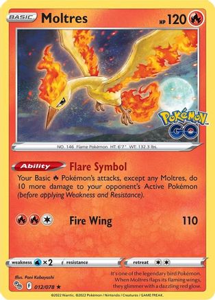 Moltres 12/78 - Pokemon GO Holofoil