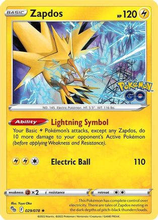 Zapdos 29/78 - Pokemon GO Reverse Holofoil