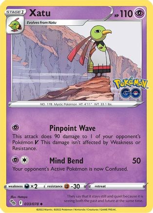 Xatu 33/78 - Pokemon GO Reverse Holofoil